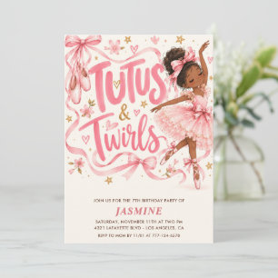 Convite Tutus e Torções Afro-Americanos para 7º aniversári