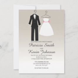 Convite Tuxedo e Casamento de Vestido