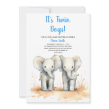 Twin Baby Shower Invitation – Double the Joy Baby 