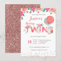Twin Girls Baby Shower