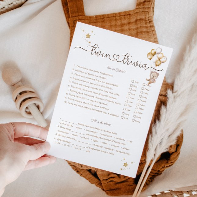 Convite Twindi Jogo Jogo Urso Dourado Balões de Teddy Bear (Criador carregado)