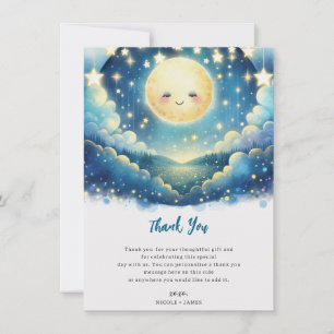 Convite Twinkle Little Star Agradecimento Aquarela