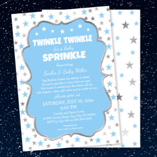 Convite Twinkle Stars Baby Sprinkle