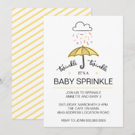 Convite Twinkle twinkle bebê borrifador neutro por gênero