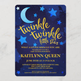 Convite Twinkle Twinkle Gênero Chá de fraldas Neutro