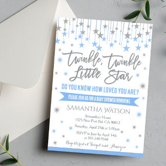 Convite Twinkle Twinkle Little Star Baby Shower Invitation
