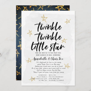 Convite Twinkle Twinkle Little Star Chá de fraldas por Cor