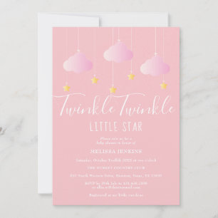 Convite Twinkle Twinkle Little Star Chuveirinha de Bebê Me