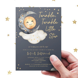 Convite Twinkle Twinkle - Pequena Chá de fraldas de Estrel