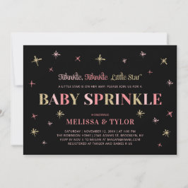 Convite Twinkle Twinkle Pequena Garota Estrelinha