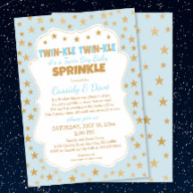 Twinkle Twins Bebê Sprinkle, chá de fraldas de gar