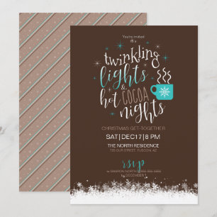 Convite Twinkling Lights Hot Cocoa Nights ID593