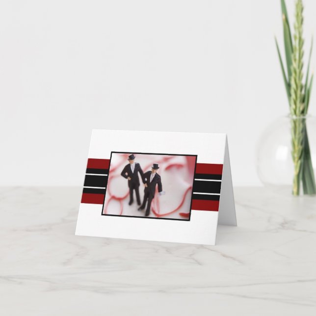 Convite Two Grooms Custom Response Cards (Frente)