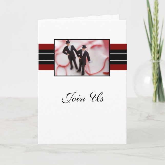 Convite Two Grooms Custom Wedding Invitations (Frente)