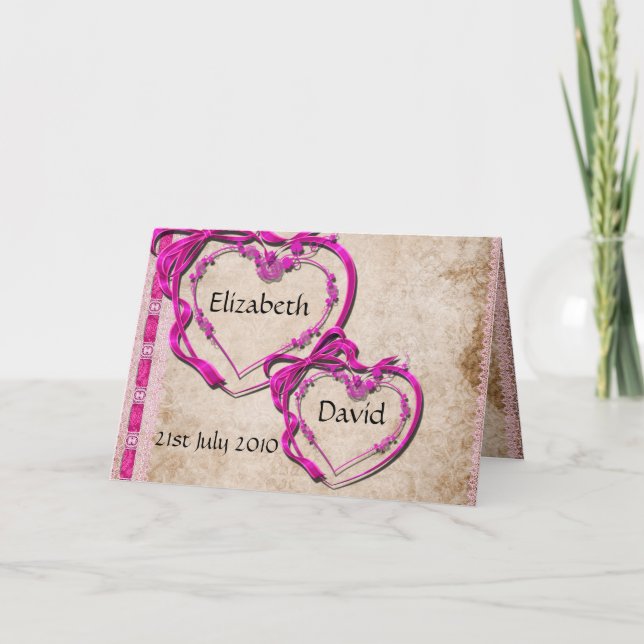 Convite Two Hearts Together (Frente)