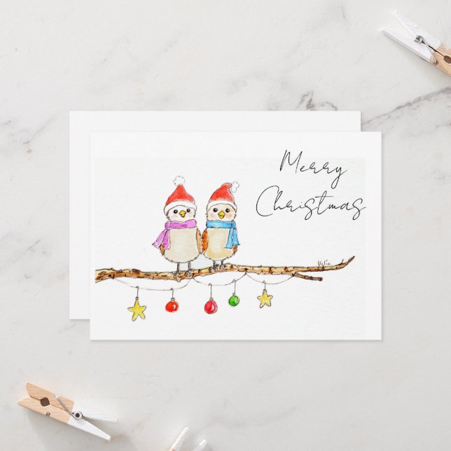 Convite Two Little Birds  (Frente/Verso In Situ)