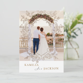 Convite Two-Piece Modern Minimalist Folded Wedding