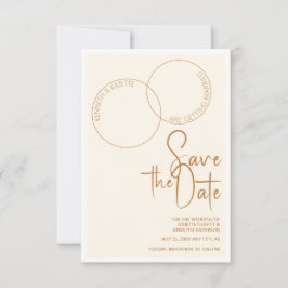 Convite Two Rings Save The Wedding Date Invitation