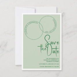Convite Two Rings Save The Wedding Date Invitation