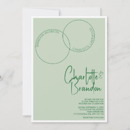 Convite Two Rings Wedding Invitation