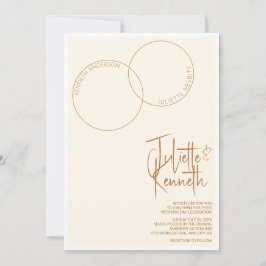 Convite Two Rings Wedding Invitation