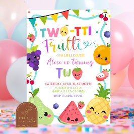 Convite Twotti Frutti 2nd Birthday Invitaiton