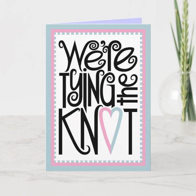 Convite Tying the Knot Card (Frente)