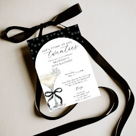 Convite Tying Up Her Twenties Winter Themed 30th Birthday