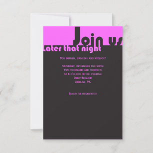 Convite TYPOGRAPHY Bar Bat Mitzvah Party Neon