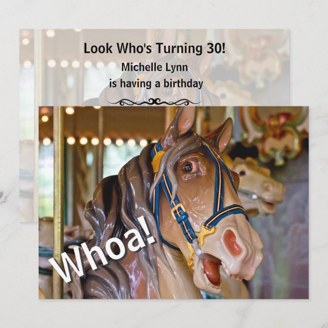 Convite Uau! Veja quem é o Convidado de Aniversário de 30  (Frente/Verso)