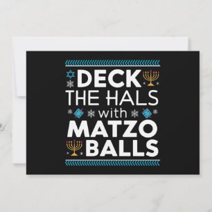 Convite Ugly Hanukkah Deck Hall Com Matzo Ball Chanukah