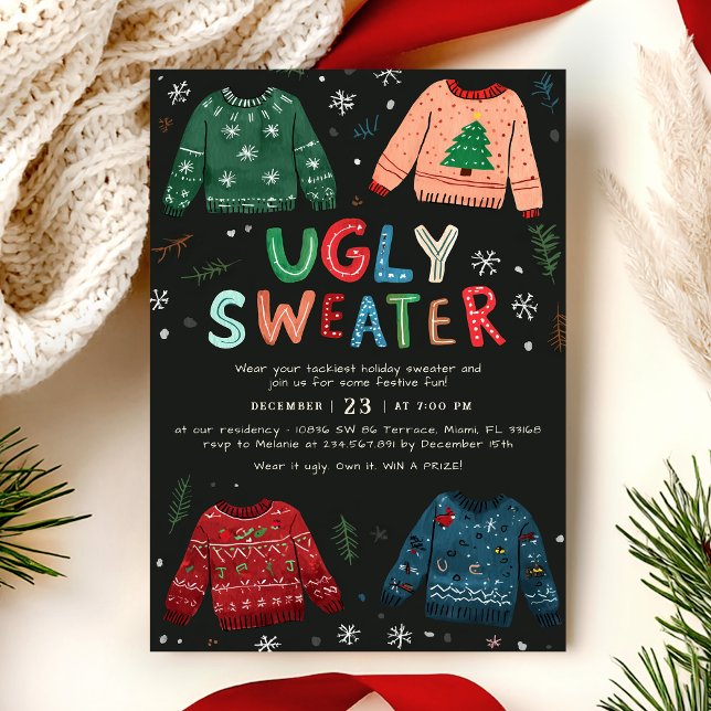 Convite Ugly Sweater Christmas Invitation (Criador carregado)
