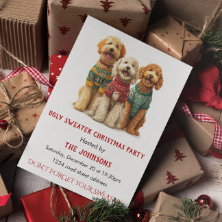 Convite Ugly Sweater Christmas Party Invitation