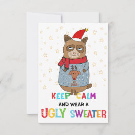 Convite Ugly Sweater party invitation, Christmas party