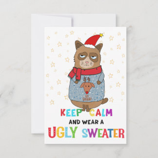Convite Ugly Sweater party invitation, Christmas party