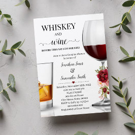 Convite Uísque e vinho antes de fazer Chá Casal