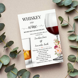 Convite Uísque e vinho antes que eu faça chá de casamento