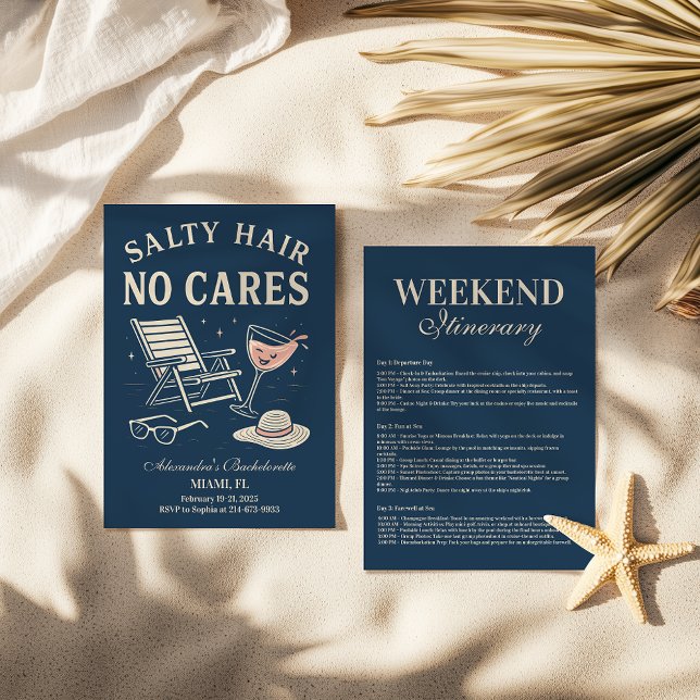 Convite Última Bachelorette de Brinde Costeira (Criador carregado)