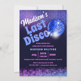 Convite Última Bachelorette de Retro Disco