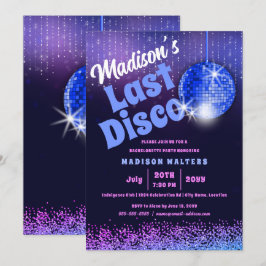 Convite Última Bachelorette de Retro Disco