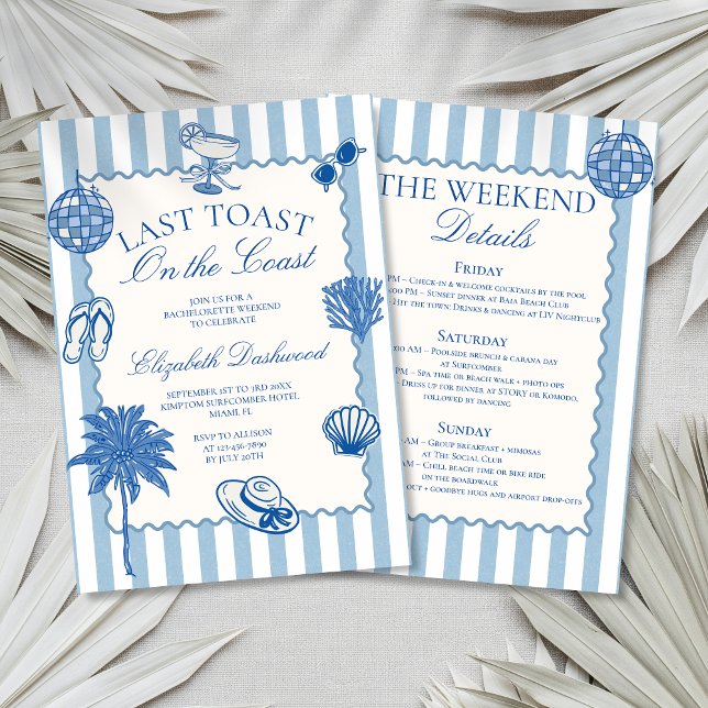 Convite Última Brinde Desenhada à Mão na Bachelorette Cost (Criador carregado)