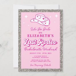 Convite Última Cowgirl de Rodeio Festa de Despedida de Sol