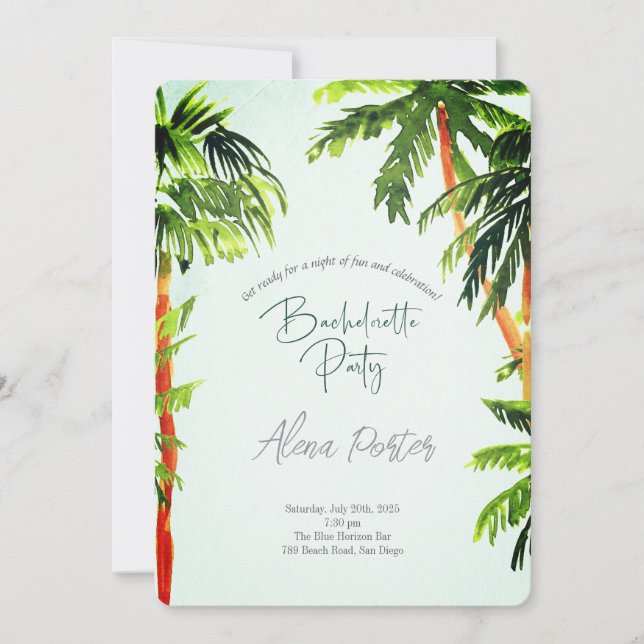 Convite última farra antes da despedida de solteira (Frente)