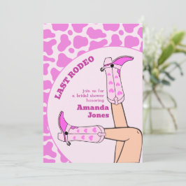 Convite Última Festa de Chá de panela Rodeo-Rosa