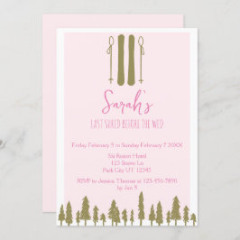 Convite Última Festa de solteira de Esqui de inverno