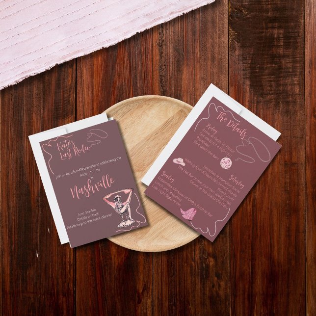 Convite Última Festa de solteira de Rodeio (Criador carregado)