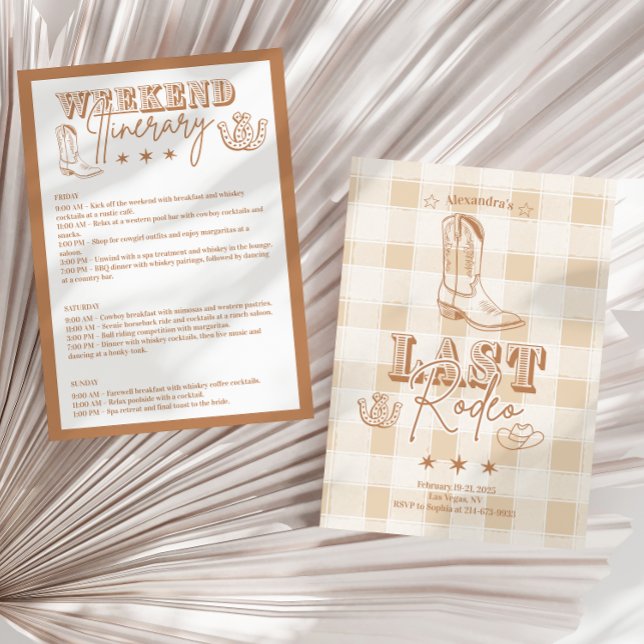 Convite Última Festa de solteira de Rodeio Ocidental (Criador carregado)