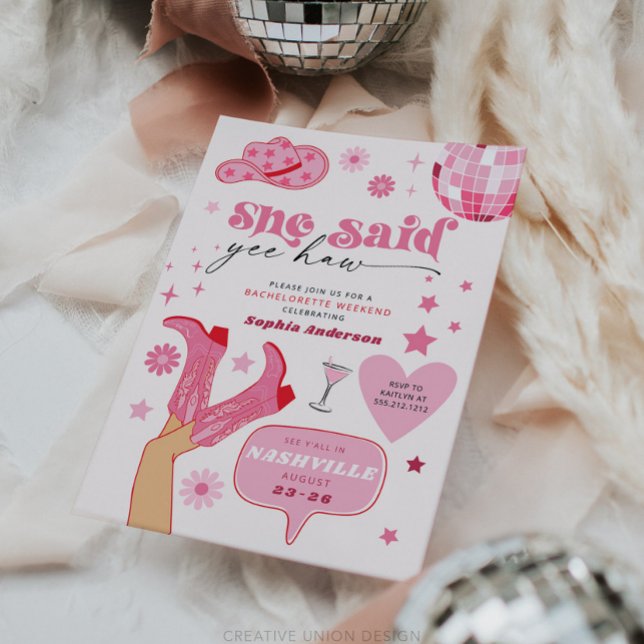 Convite Última Festa de solteira do Disco Rodeo Nash Bash (Nash Bash)