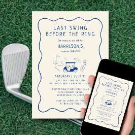 Convite Última oscilação antes do anel de solteiro azul