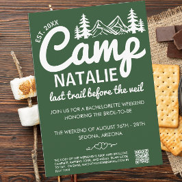Convite Última Rastreio Antes Da Festa de solteira Do Camp